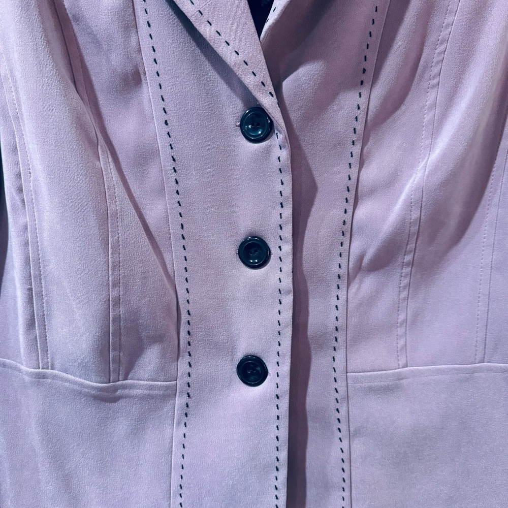 Two Piece Suit Lavender Blazer Sz 10 & Worthington Black Pencil Skirt Sz 10P - Picture 4 of 12